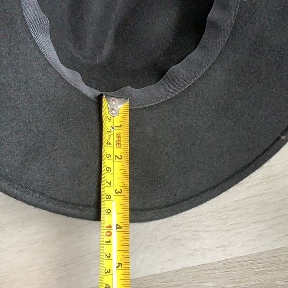 Nordstrom Wool Wide Brim Cloche Fedora Chain Hat - Picture 7 of 9